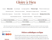 Tablet Screenshot of gloireadieu.com
